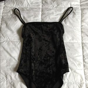 Velvety black bodysuit